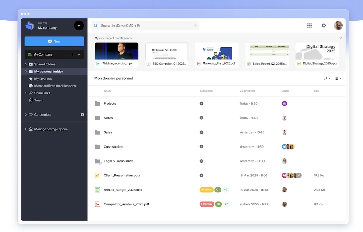 kDrive: europejska alternatywa dla Google Drive osiąga milion użytkowników